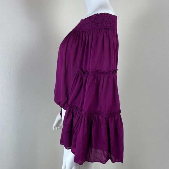 Free People Free Spirit Women Size S Off The Shoulder Wide Sleeve Cropped Top - Picture 11 of 13